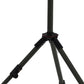 Black tripod stand on a white background