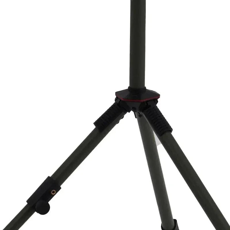 Black tripod stand on a white background