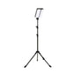 LED panel light on a stand with a white background