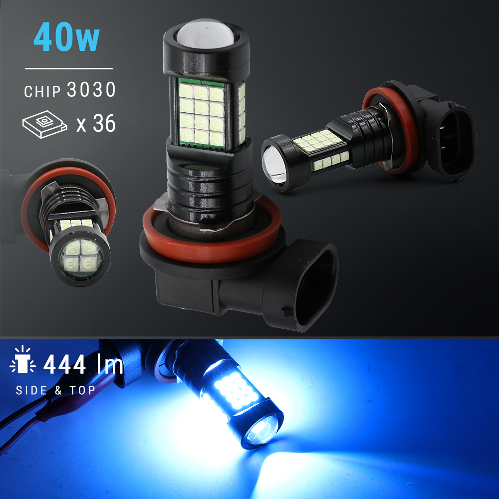 All-in-One High Power LED Fog Light Driving Lamp Kit (White | Ice Blue)