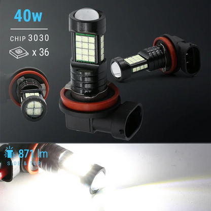 H11 H8 H9 LED Fog Light Driving Lamp Kit White / Ice Blue