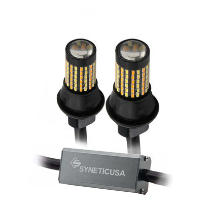 3rd Gen 120-LEDs White/Amber Switchback Front Turn Signal Light Bulbs