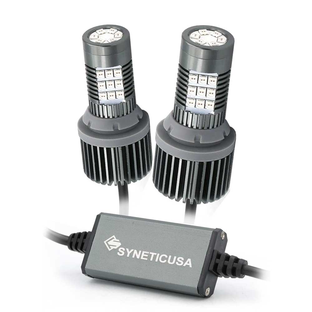 CANBUS Error-Free Strobe Red Brake Reverse Light Bulbs with Heat Sink