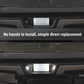Bumper of a vehicle with text 'No hassle to install, simple direct replacement' displayed.