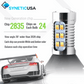 24-LEDs Built-in Resistors White/Amber Switchback Front Turn Signal All-in-One Light Bulbs