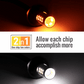 24-LEDs Built-in Resistors White/Amber Switchback Front Turn Signal All-in-One Light Bulbs