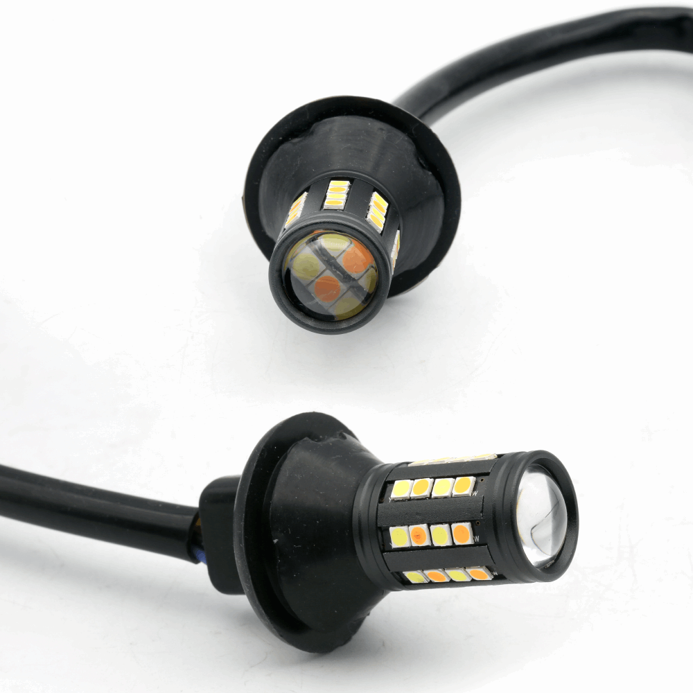 3rd Gen Built-in Resistors 40-LEDs Dual Color Switchback Front Turn Signal Light Bulbs