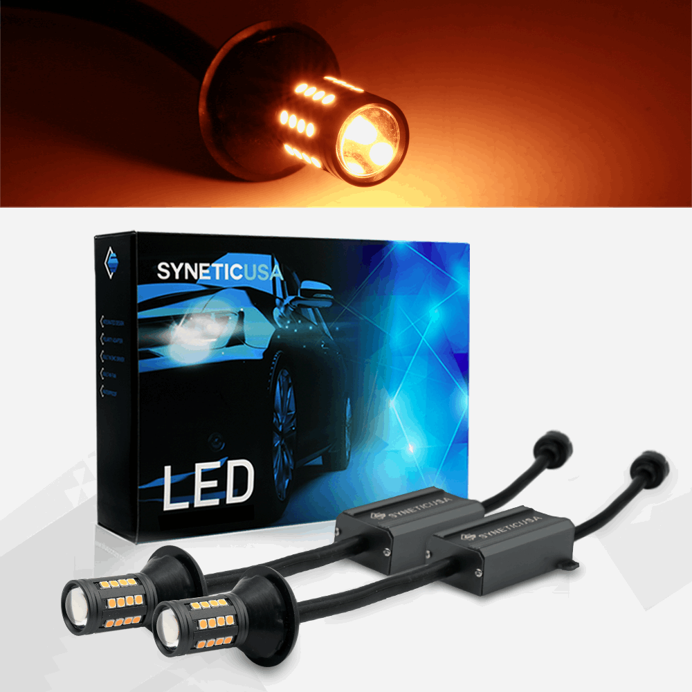 3rd Gen Built-in Resistors 40-LEDs Dual Color Switchback Front Turn Signal Light Bulbs