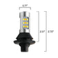 3rd Gen Built-in Resistors 33-LEDs White/Amber Switchback Front Turn Signal Light Bulbs