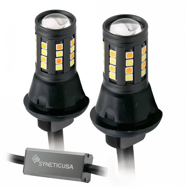 Switchback Front Turn Signal LED Bulbs|360° Coverage|SYNETICUSA