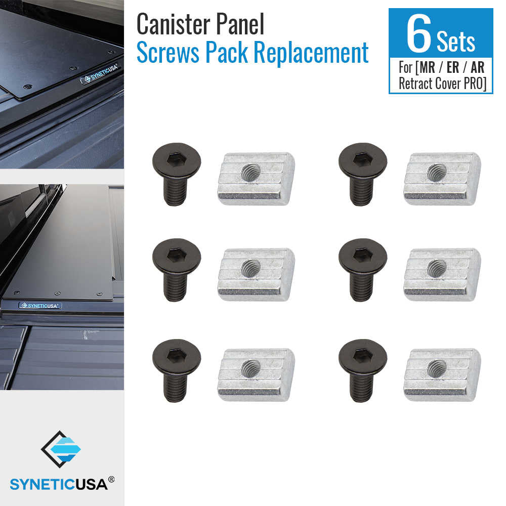 Canister panel screws pack replacement with SYNETICUSA logo on a white background