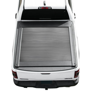 top to bottom view of syneticusa auto retractable tonneau cover