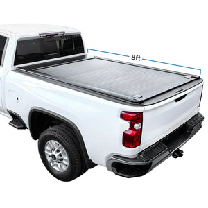 syneticusa manual retractable tonneau cover for Silverado 8ft bed