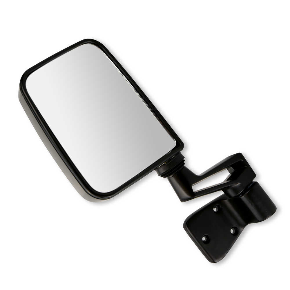 Black Wrangler side mirror on a white background