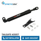 Tailgate assist component with installation parts on a white background, featuring SYNETICUSA branding.