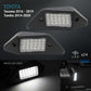 Car LED license plate lights for Toyota Tacoma and Tundra models on a dark background