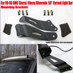 50 inches Curved Light Bar Mounting Brackets for 99-06 Silverado/Sierra