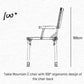 Technical drawing of a Table Mountain C chair with 100° ergonomic design on a white background.