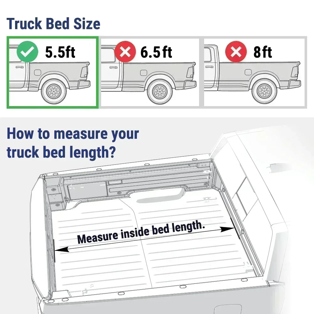 Ford F-150 bed dimension chart tonneau cover