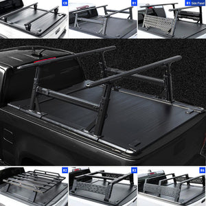 syneticusa premium edition tonneau cover with rack system for colorado