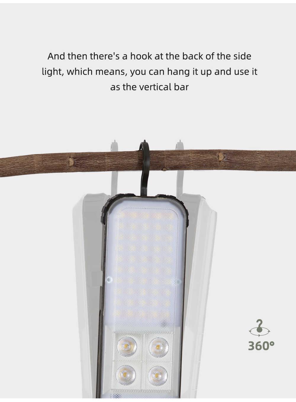 Side light with a hook at the back on a white background
