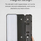 Side light with magnet design held by a hand on a gray background
