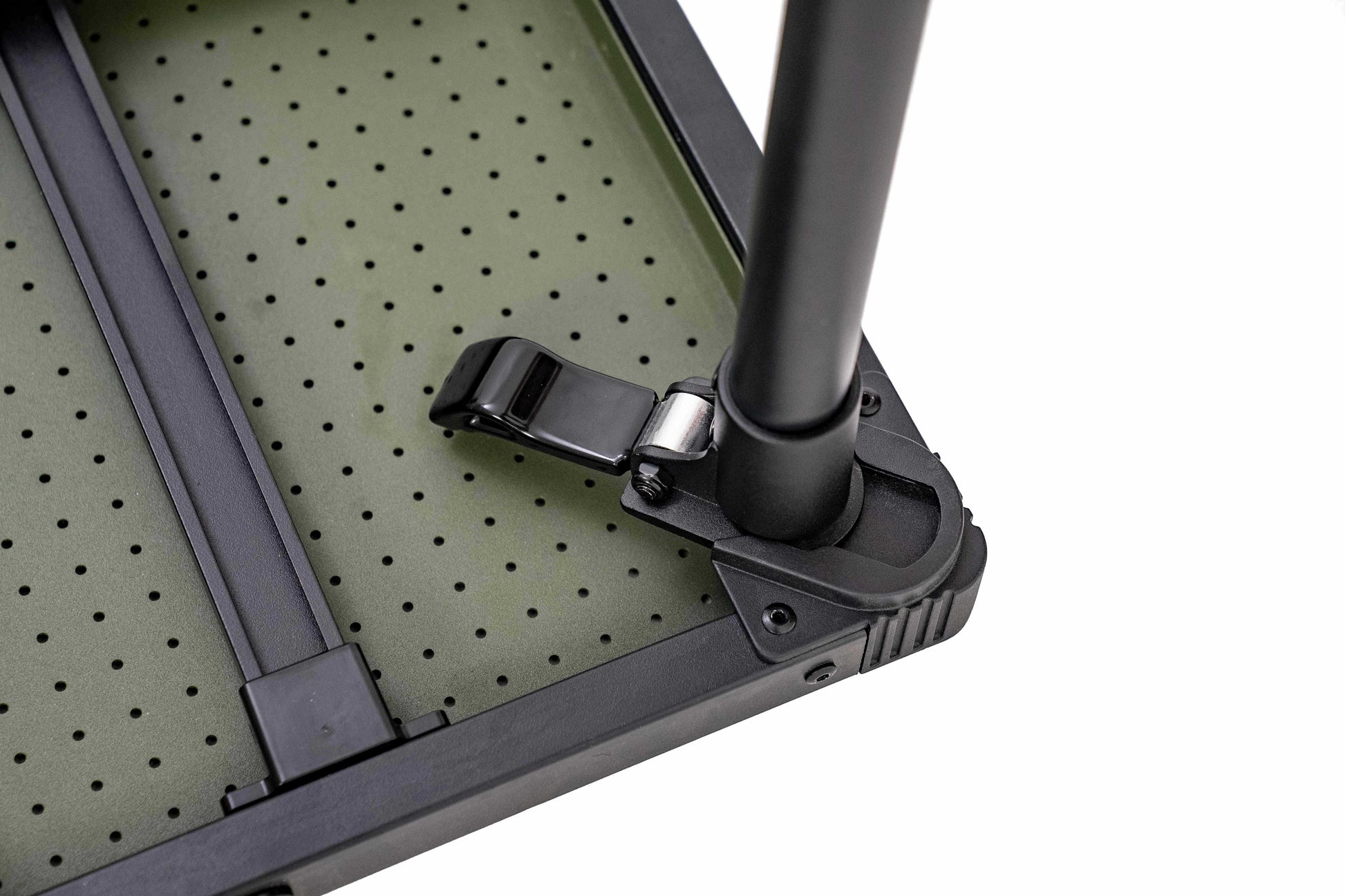 Close-up of mts-c table with a black clip on a white background