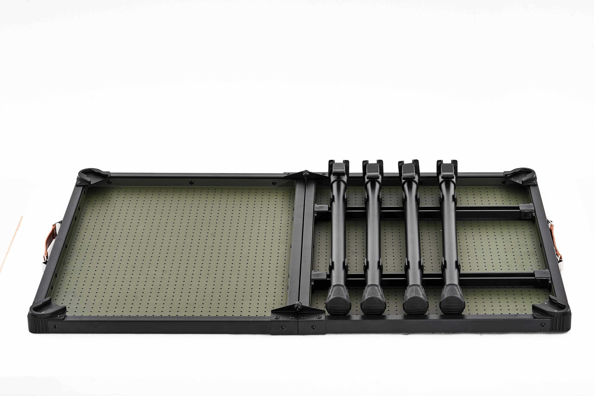 upside down view of mts-c table on a white background