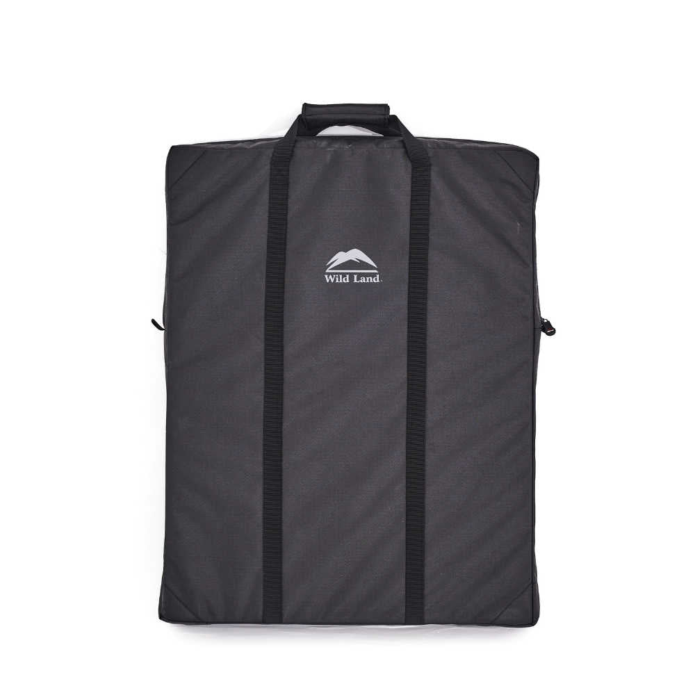 Black mts-x table bag with 'Wild Land' logo on a white background
