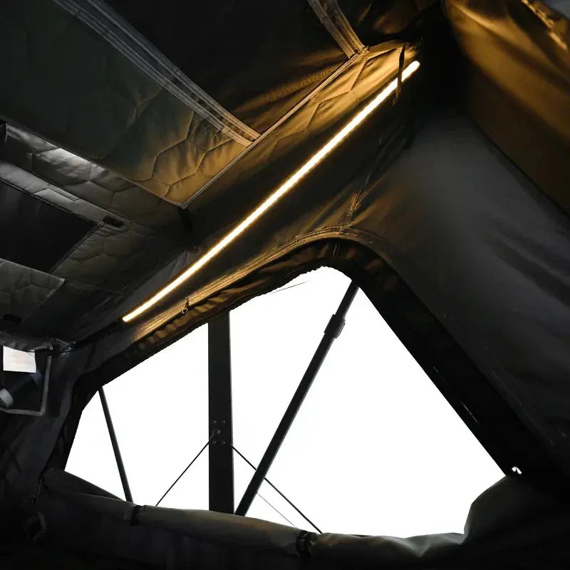Interior of a orthframe with a light fixture on the ceiling