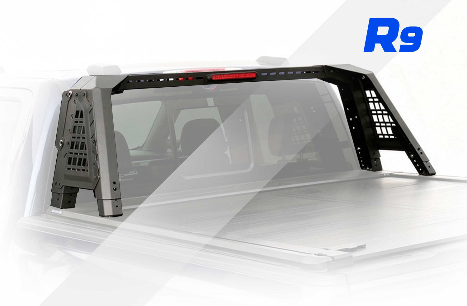 roll bar rack system with 'R9' text on a white background