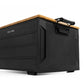 A black metal storage chest with a light wood top and black carrying handles, shown on a clean white background. The brand name 'MILD LAND' is printed on the side.