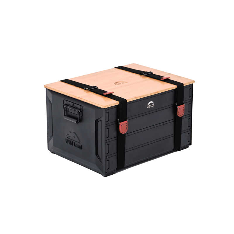 45 degree view of portable camping storage box