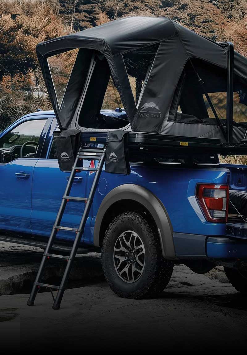 blue Raptor installed rack system with Wild Land Orthframe RTT
