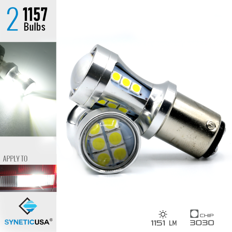 1157 White Rear Turn Signal Bulbs| SyneticUSA