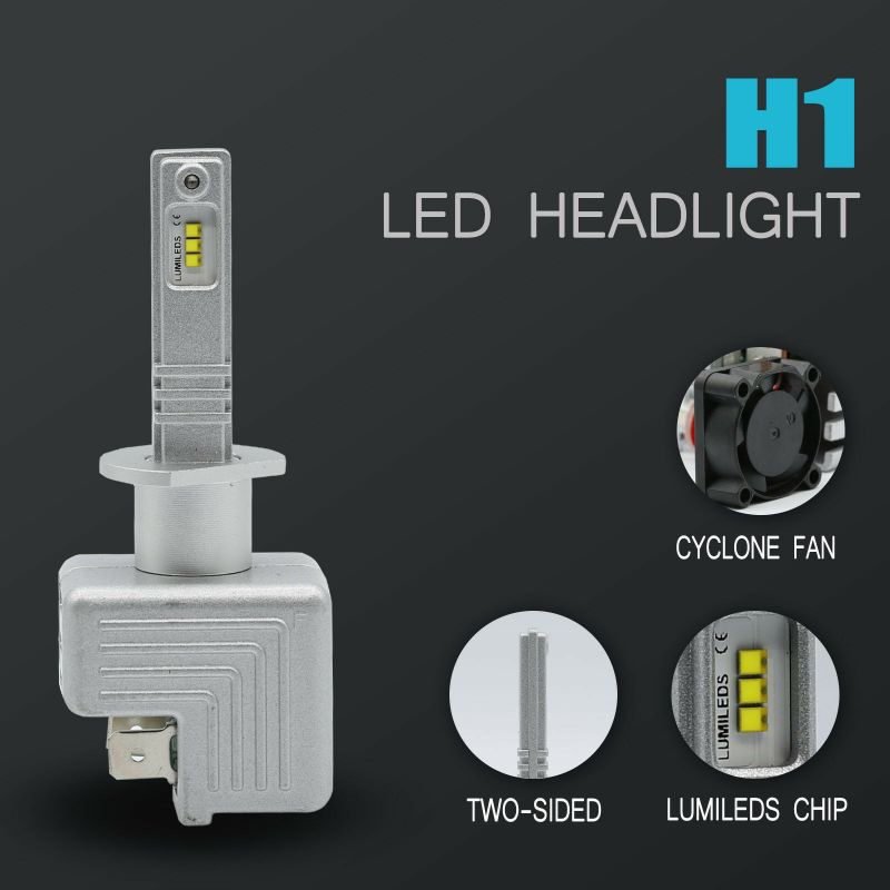 H1 LUMI-LED Headlight DRL Kit High Power 80 Watts Light Bulbs 6000K White