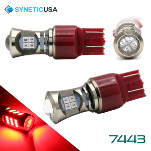 2X 7443 LED High Power 3030 Red Turn Signal Tail Brake Light Bulbs