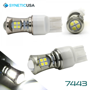 2X 7443 LED High Power 3030 Xenon White Turn Signal DRL Light Bulbs