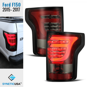 Syneticusa X AlphaRex PRO-Series Tail lights for 2015-2020 Ford F150 - Red Smoke