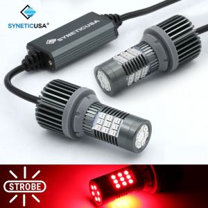 Error Free Bright Red 33-LEDs Strobe Flash Blinking Brake Tail Light/Parking Bulbs