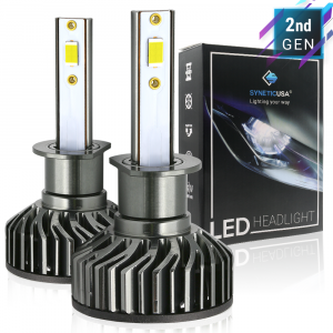 H1 LED White Headlight Kit High Beam Light Bulbs High Power, 6000lm, CSP