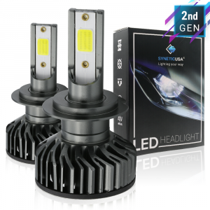 H7 CREE COB LED White Headlight Kit High Beam Light Bulbs High Power 5000lm