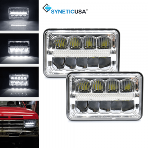4"x6" 120W CREE LED Headlights Sealed Beam Clear High/Low Beam DRL High Power