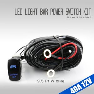 image of 9.5ft led light bar power switch kit, for 120Watt or above