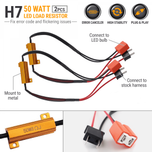 H7 LED Decoder 50 Watts Load Resistor 
