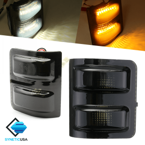 LED Side Mirror Marker Lights Switchback Smoked Lens for 2008 - 2016 F250 / F350