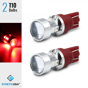 T10 LED Wedge Bright Red Interior Third Brake High Mount Light Bulbs