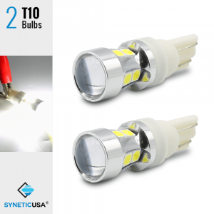 T10 LED Wedge Bright White 6000K Interior License Plate Backup Light Bulbs