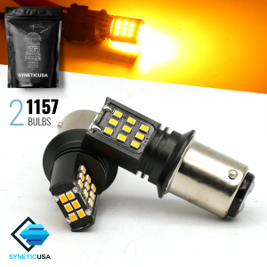 1157 2016-Chip 24-LED Amber Yellow LED bulbs