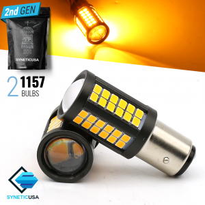 1157 2835-Chip 64-LED Amber Yellow LED bulbs